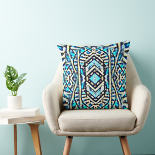 Big Blue Blast Throw Pillow