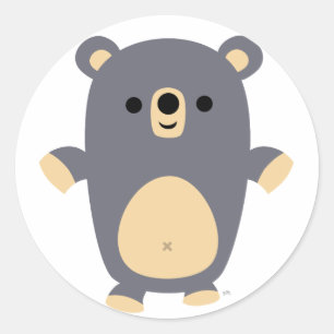 Big Blue Cartoon Bear sticker