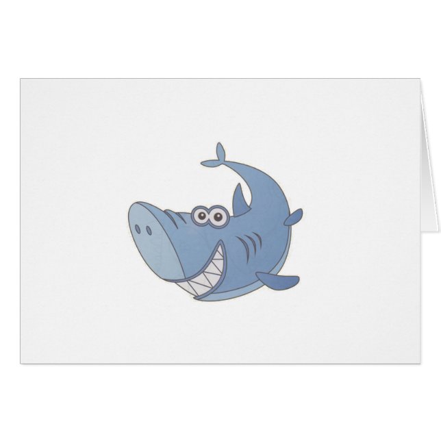 Big Blue Cartoon Shark (Front Horizontal)