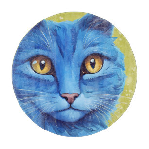 Big Blue Cat Cutting Board