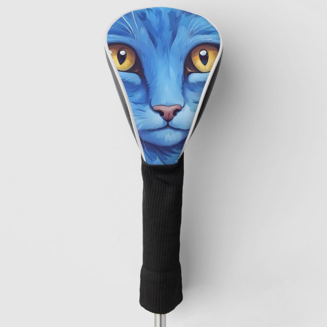 Big Blue Cat Golf Head Cover (Front)