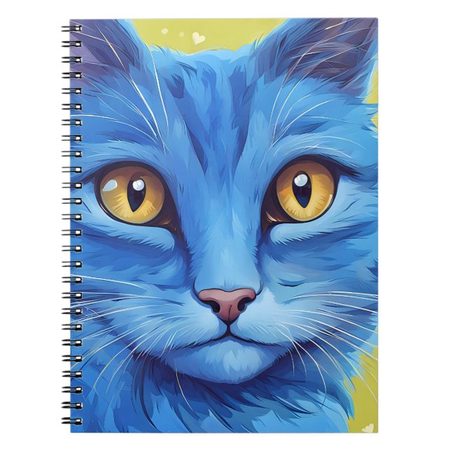 Big Blue Cat Notebook (Front)