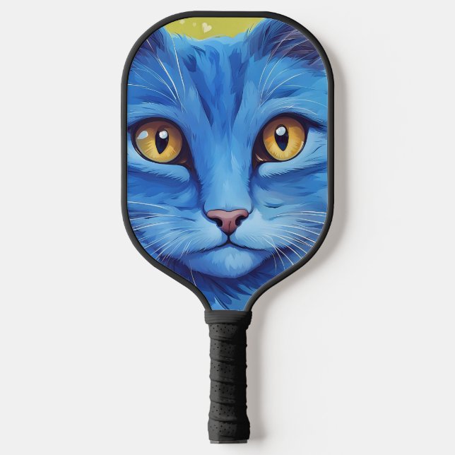 Big Blue Cat Pickleball Paddle (Front)