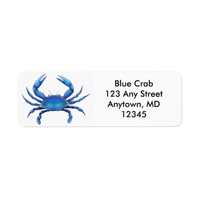 Big Blue Crab Label (Front)