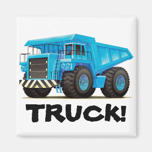 Big Blue Dump Truck Magnet