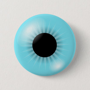 Big Blue Eyeball 6 Cm Round Badge
