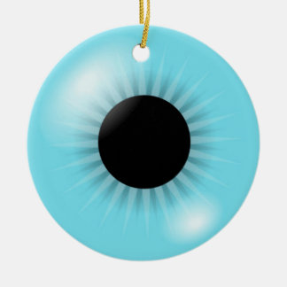 Big Blue Eyeball ormanent Ceramic Tree Decoration
