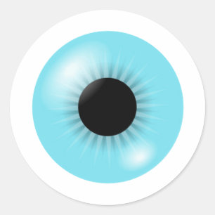 Big blue eyeball sticker sheet