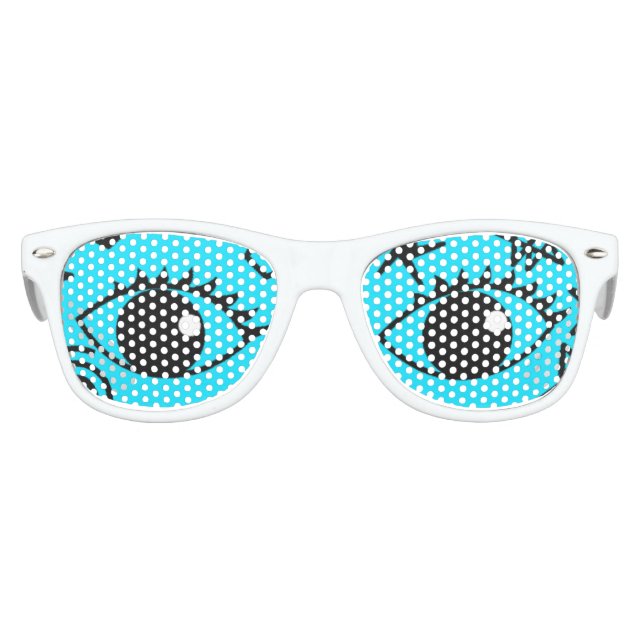 Big Blue Eyes Party Sunglasses (Front)