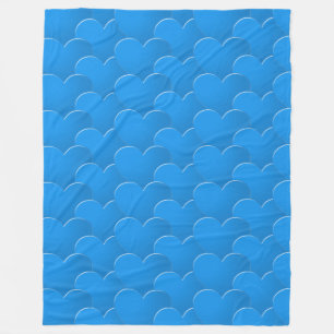 Big blue Hearts pattern Love Valentine's day Fleece Blanket