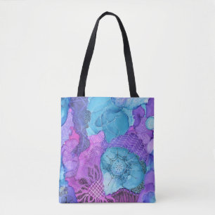 Big Blue/Lavender Tote Bag