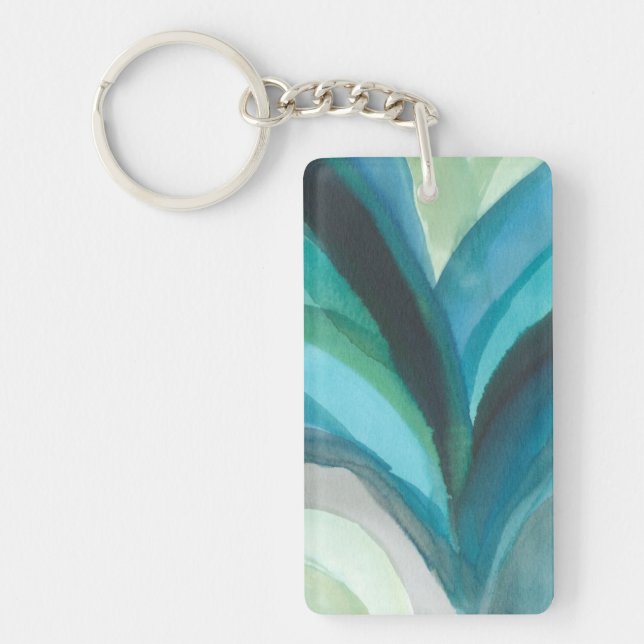 Big Blue Leaf I Key Ring (Front)