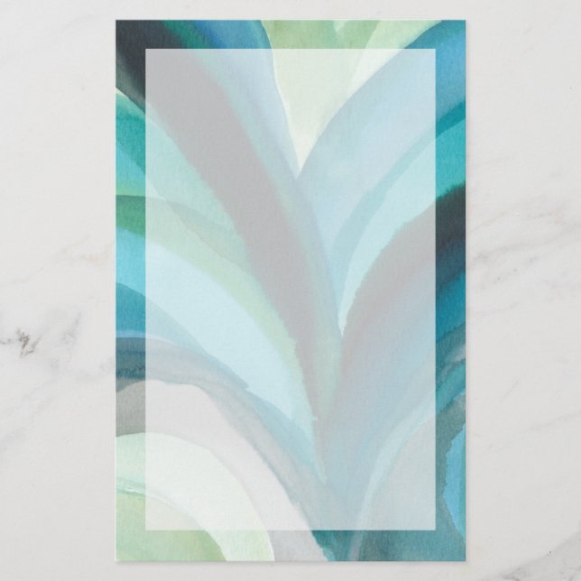 Big Blue Leaf I Stationery (Front)