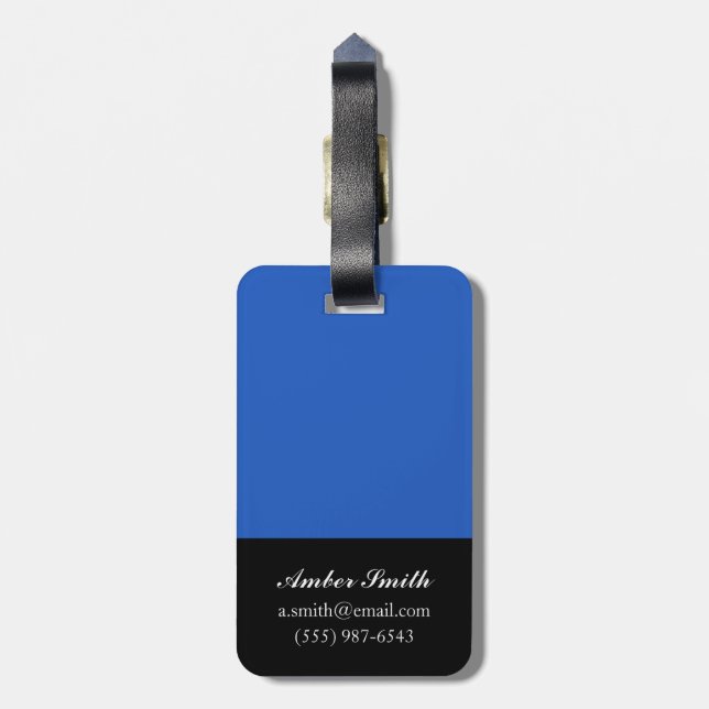 Big Blue Luggage Tag (Back Vertical)