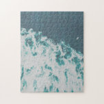Big Blue Ocean Aerial Beach View Photography Jigsaw Puzzle<br><div class="desc">Beach Photography - a bird's eye view of the big beautiful ocean.</div>