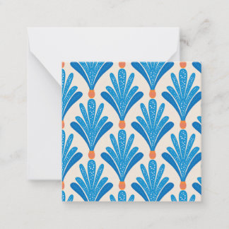 Big Blue Palms in Tiny Orange Planters Card
