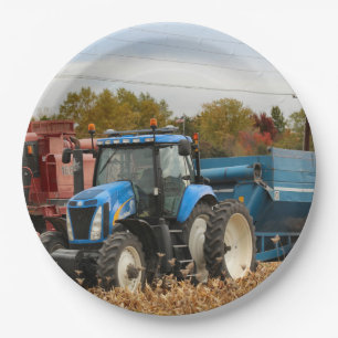 Big blue paper plate