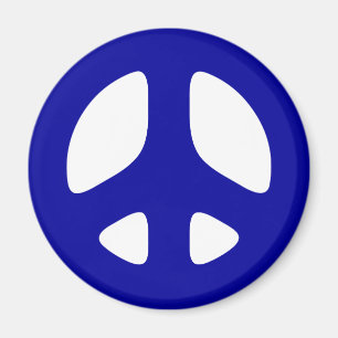 Big Blue Peace Sign Magnet