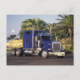 Big blue semi postcard