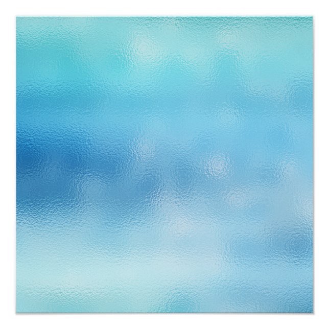 Big Blue Sky Ocean Abstract Contemporary Ombre Poster (Front)