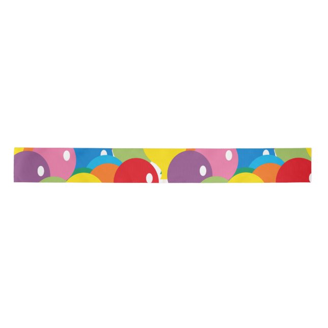 Big Bold Balloons Basic Colours   Satin Ribbon (Front)