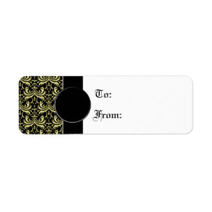 Big Bold Damask (Golden) (Monogram)