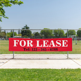BIG BOLD FOR LEASE SIGNAGE BANNER Real Estate Sign