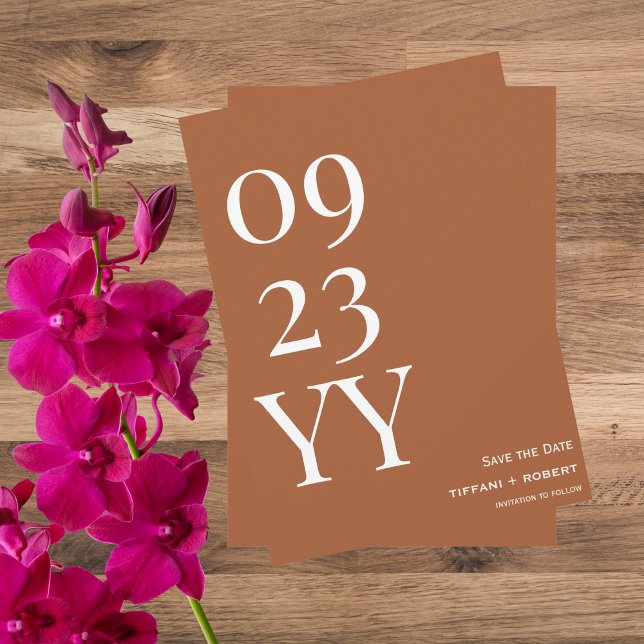 Big Bold Terracotta Save The Date (Creator Uploaded)