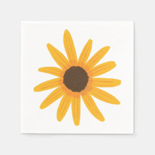 Big Bold Yellow Sunflower Paper Napkins