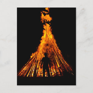 Big bonfire postcard