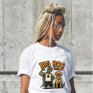 Big Boo Energy T Rex Retriever Halloween Tee