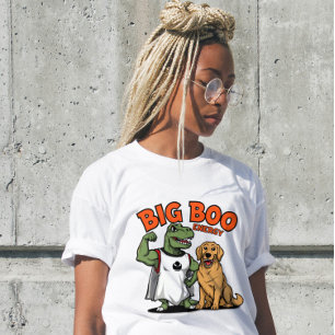 Big Boo Energy T Rex Retriever Halloween Tee