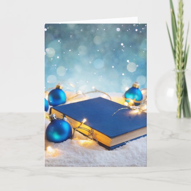 Big Book and Holiday Lights Card (Front)