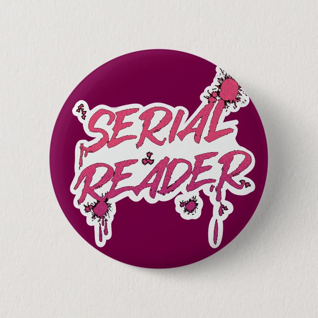 Big Book Energy, Serial Reader 6 Cm Round Badge (Front)