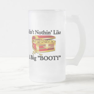 Big "BOOTY" Frosted Glass Beer Mug