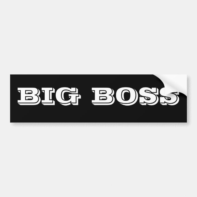 Big Boss bumpersticker Bumper Sticker (Front)