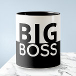 Big Boss Contrast Mug<br><div class="desc">Big boss contrast mug. Perfect gift for a boss that loves their coffee.</div>