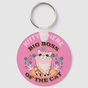 BIG BOSS CUTE CAT CUSTOMIZE PERSONALIZED NAME KEY RING