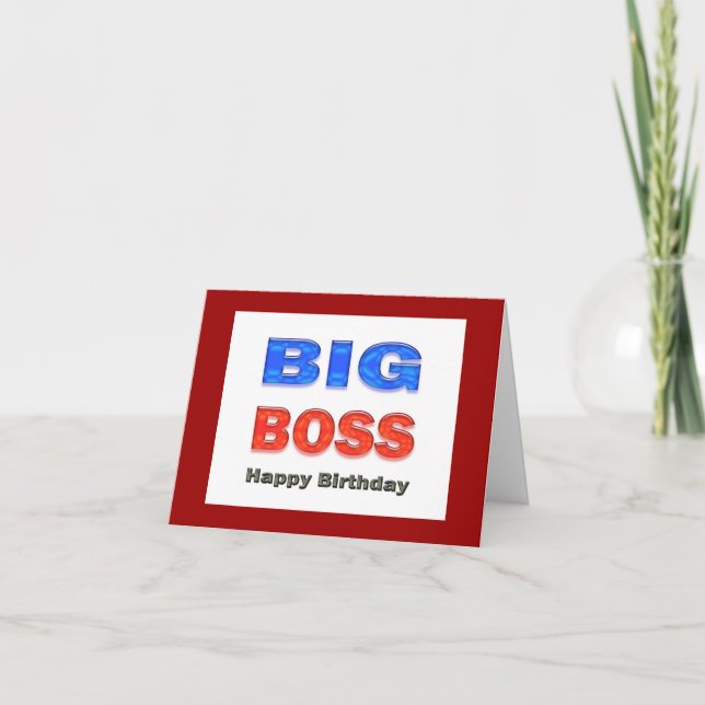 Big Boss Happy Birthday Card (Front)