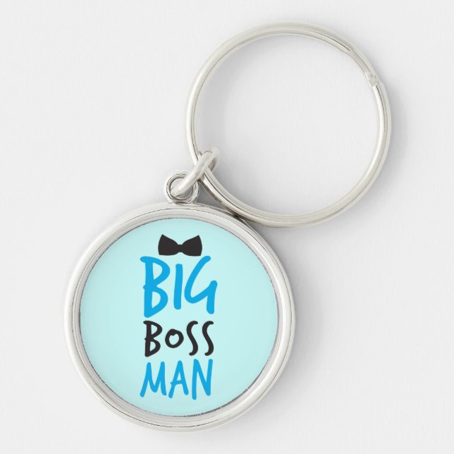 Big boss man nice Bossy design with a bow tie Key Ring (Front)