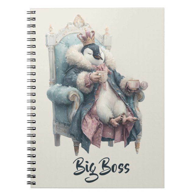 Big Boss Winter Penguin Design Notebook (Front)