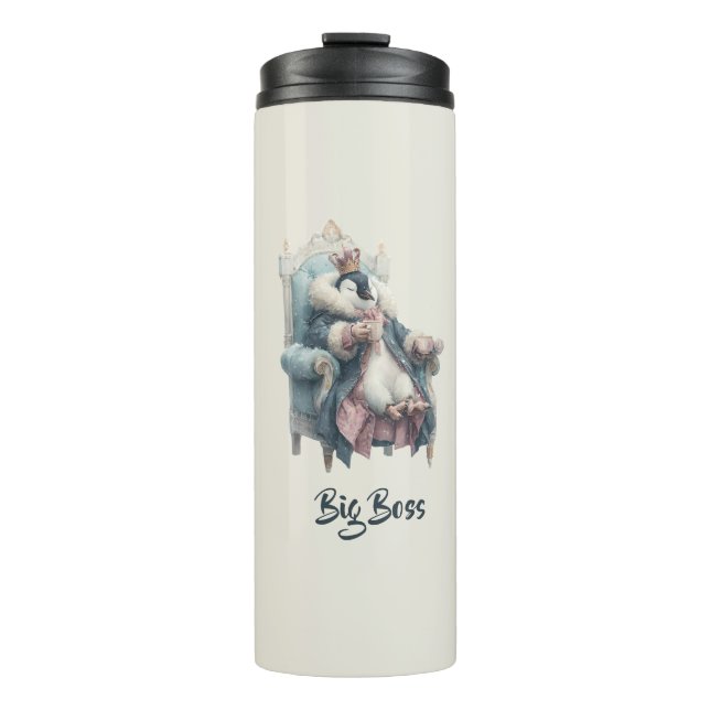 Big Boss Winter Penguin Design Thermal Tumbler (Front)