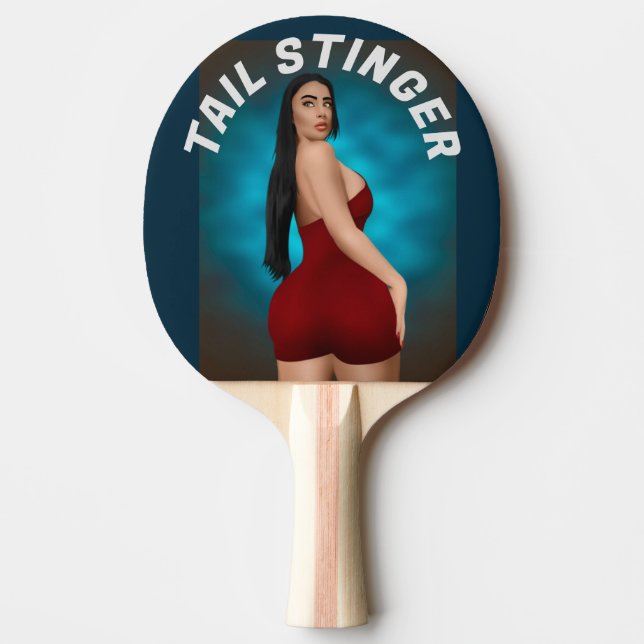 BIG BOTTOM BEAUTY TAIL STINGER PING PONG PADDLES (Front)