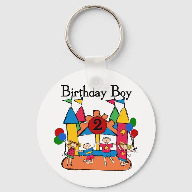 Big Bounce Boy 2nd Birthday Tshirts and Gifts Key Ring (Front)