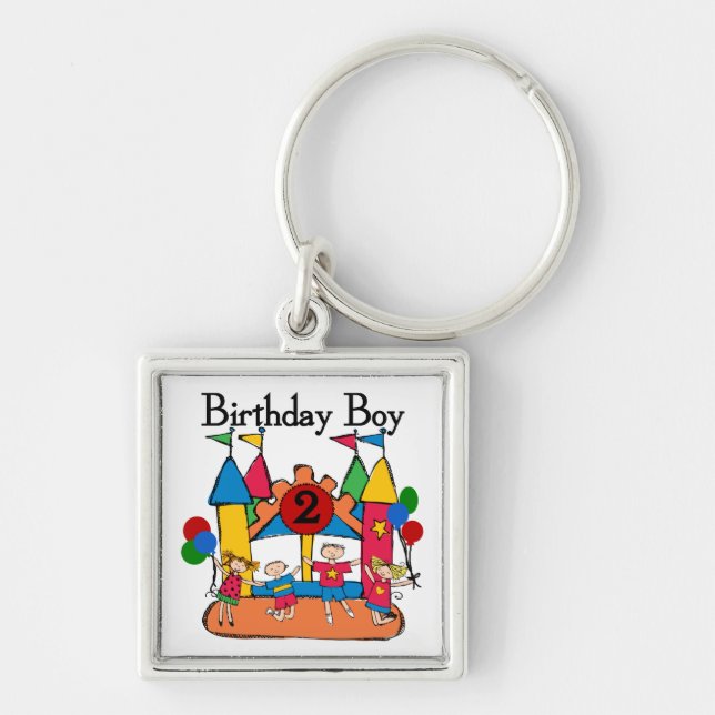 Big Bounce Boy 2nd Birthday Tshirts and Gifts Key Ring (Front)