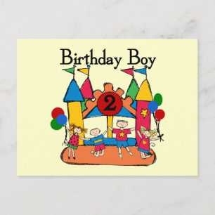 Big Bounce Boy 2nd Birthday Tshirts and Gifts Postcard