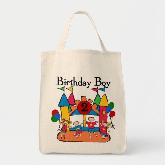 Big Bounce Boy 2nd Birthday Tshirts and Gifts Tote Bag (Front)