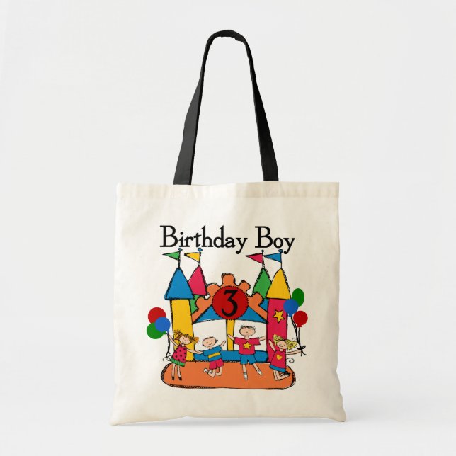 Big Bounce Boy 3rd Birthday T shirts and Gifts Tote Bag (Front)