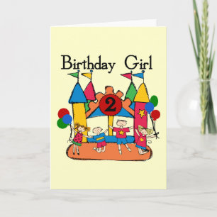 Big Bounce Girl 2nd Birthday Tshirts and Gifts Card