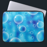 Big Bouncing Blue Bubbles Laptop Sleeve<br><div class="desc">Big bouncing shiny blue bubbles! Cute and cheerful pattern.</div>